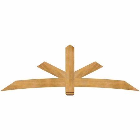 Ekena Millwork Alberta Rough Sawn Timber Gable Bracket, Western Red Cedar, 96"W x 32"H x 4"D x 6"F, 8/12 Pitch GBW096X32X0406ALB00RWR